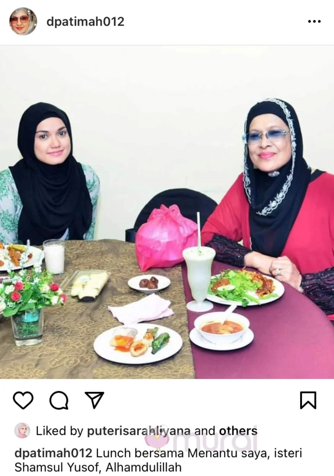 Siap Mention Wife Siapa Kapsyen Ibu Mertua Puteri Sarah Di Instagram