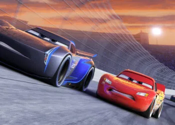 NEXT-GEN TAKES THE LEAD — Jackson Storm (voice of Armie Hammer), a frontrunner in the next generation of racers, posts speeds that even Lightning McQueen (voice of Owen Wilson) hasn’t seen. “Cars 3” is in theaters June 16, 2017. ©2016 Disney•Pixar. All Rights Reserved.