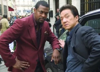 No Merchandising. Editorial Use Only. No Book Cover Usage Mandatory Credit: Photo by Snap Stills/REX/Shutterstock (2109541c) Jackie Chan and Chris Tucker Rush Hour 3 - 2007