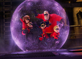 PRACTICE MAKES PERFECT - In the midst of battling the Underminer villain, Violet protects her family by throwing one of her most super force fields yet. Featuring Sarah Vowell as the voice of Violet, Holly Hunter as the voice of Helen, Craig T. Nelson as the voice of Bob and Huck Milner as the voice of Dash, DisneyPixar's "Incredibles 2" busts into theaters on June 15, 2018. ©2018 DisneyPixar. All Rights Reserved.