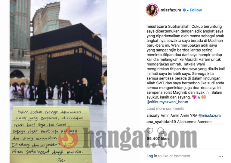 Fazura Idamkan Zuriat Yang Sempurna Dan Kirim Doa Di Depan Kaabah?