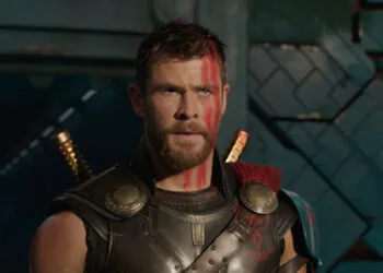 A Star is Shorn: Chris Hemsworth's God of Thunder gets a cosmic makeover in Thor: Ragnarok.