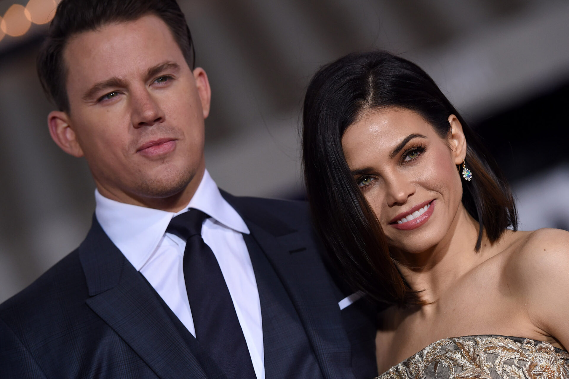 WESTWOOD, CA - FEBRUARY 01: Actors Channing Tatum and Jenna Dewan-Tatum arrive at the premiere of Universal Pictures' 'Hail, Caesar!' at Regency Village Theatre on February 1, 2016 in Westwood, California. (Photo by Axelle/Bauer-Griffin/FilmMagic)