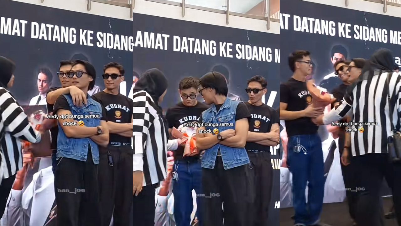 [VIDEO] Reaksi Aedy Ashraf Terima Jambangan Bunga Dari Peminat, Curi Perhatian Ramai!