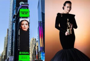 Wajah Terpampang Di Times Square, New York! Instagram Marsha Dibanjiri Pujian Rakan Artis Dan Peminat