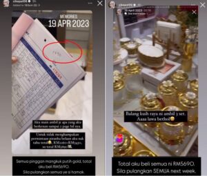 “Next week pulangkan Han&Yuki aku nak semua ni sekali”- Cik Epal Minta Bekas Suami Pulangkan Barangnya Cecah RM5K