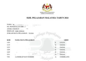 Keputusan SPM 1A-, Ada Kisah Sayu Disebaliknya