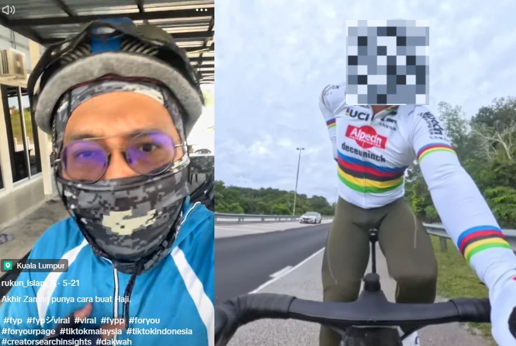 “Apa Yang Kau Nak Buktikan” – Individu Tampil Beri Teguran Pemakaian Ketat Penunggang Basikal ke Mekah
