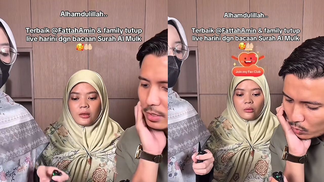 [VIDEO] Gelagat Fattah Amin & Keluarga Baca Al-Mulk Sebelum Habis Live Tiktok, Curi Perhatian Ramai!