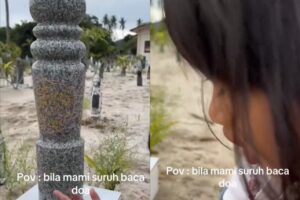 [VIDEO] Gelagat Budak Kecil Berdoa Di Kubur Undang Ketawa Ramai- “Adik Lambat Sikit Je Doa”