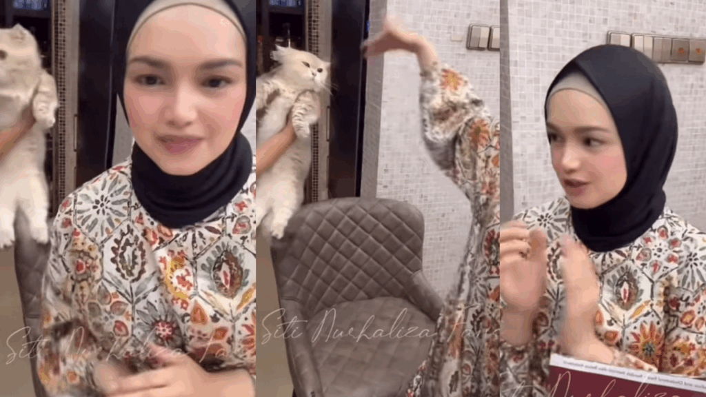 Gelagat Siti Nurhaliza Nyanyi Dengan Kucingnya, Netizen Terhibur!