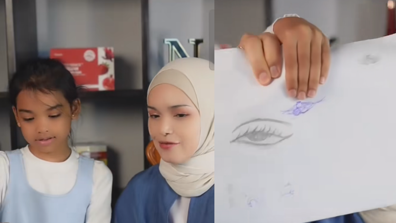 [VIDEO] Telatah Afiyah Beritahu Siti Nurhaliza Tak Pandai Melukis, Netizen Terhibur!