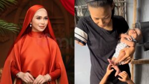 [VIDEO] Anzalna Nasir Bantu Keluarga Abang Rider Tukar Lampin Baby Atas Motorsikal, Netizen Sebak!