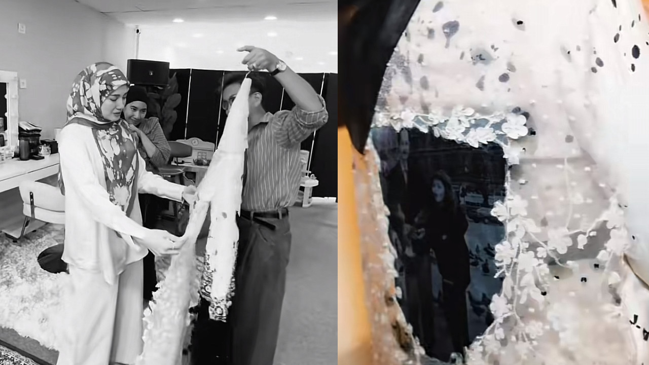 [VIDEO] Fazura Menangis Lihat Gambar Arwah Ayah Di Bajunya