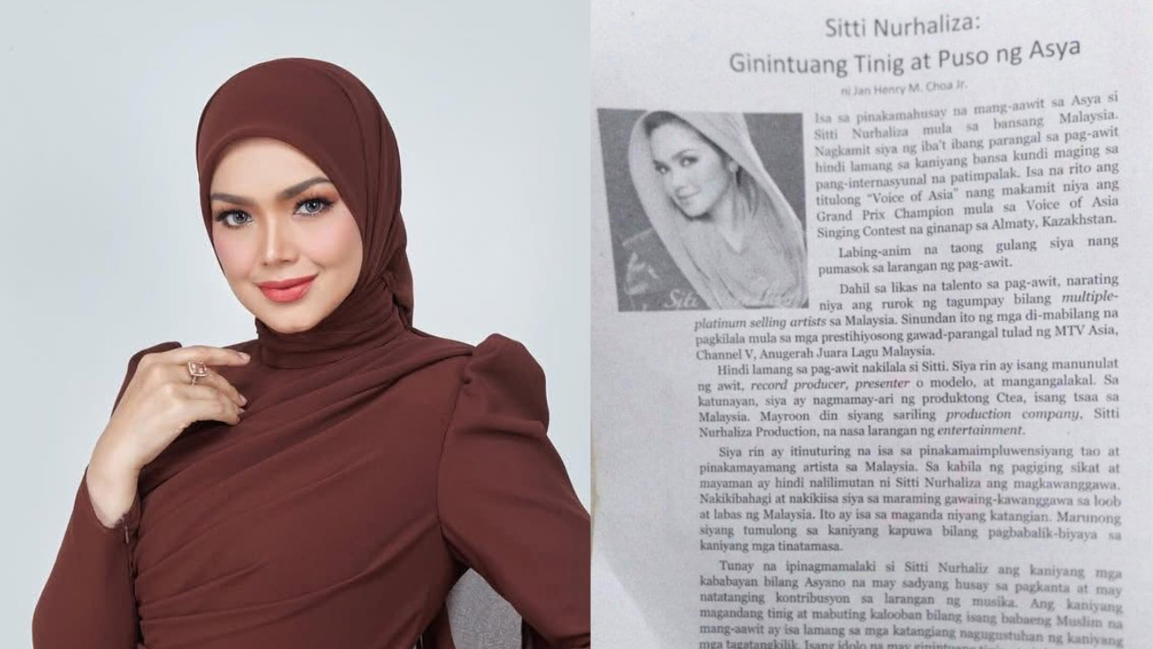 Dato’ Sri Siti Nurhaliza Ikon Muzik Malaysia dalam Buku Teks Filipina