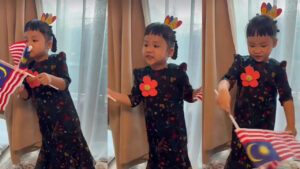 [VIDEO] Telatah Anak Ernie Zakri, Khawla Menyanyi Lagu Kemerdekaan Buatkan Netizen Teruja