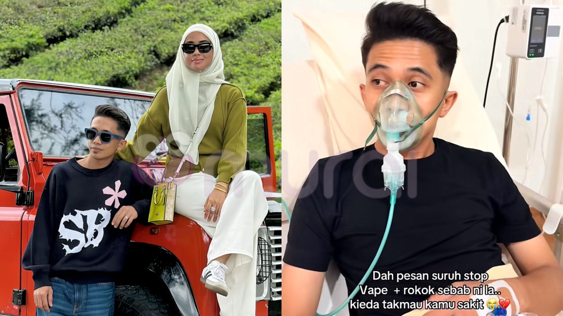 Kieda Crepe Kongsi Keadaan Kesihatan Suami Akibat Vape-“Amy Paru-Paru Penuh Kahak..”