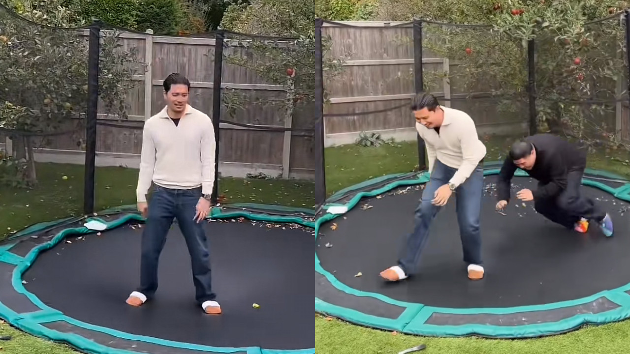 [VIDEO] Gelagat Fattah Amin Main Trampoline, Raih Perhatian Netizen