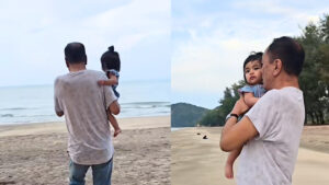 [VIDEO] Netizen Puji Lihat Tok Ram Bawa Anak Perempuannya Ke Pantai
