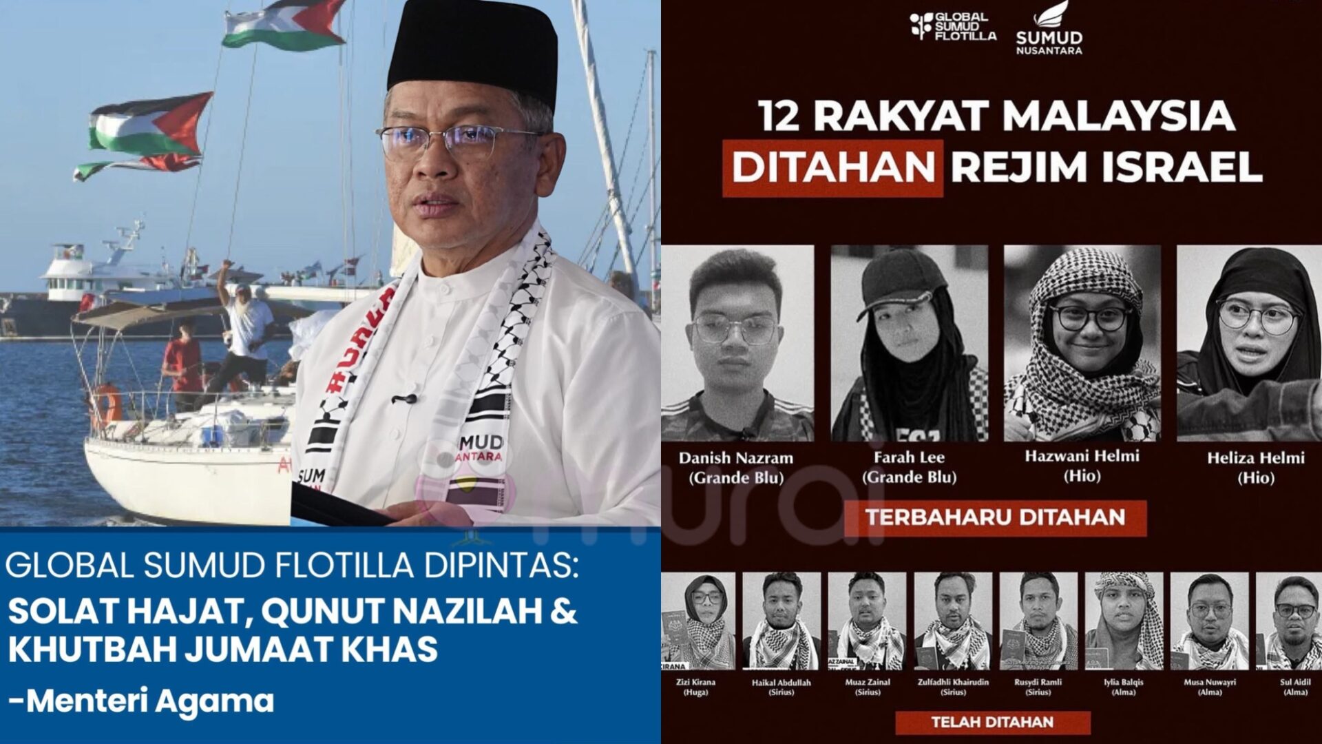 JAKIM, JAWI Anjur Solat Hajat, Qunut Nazilah Untuk Keselamatan Pasukan Global Sumud Flotilla