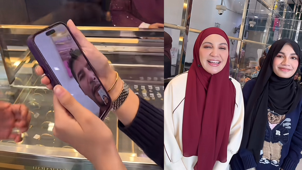 [VIDEO] Gelagat Qadejah ‘Bodek’ Aliff Syukri Beli Emas, Buatkan Netizen Teruja