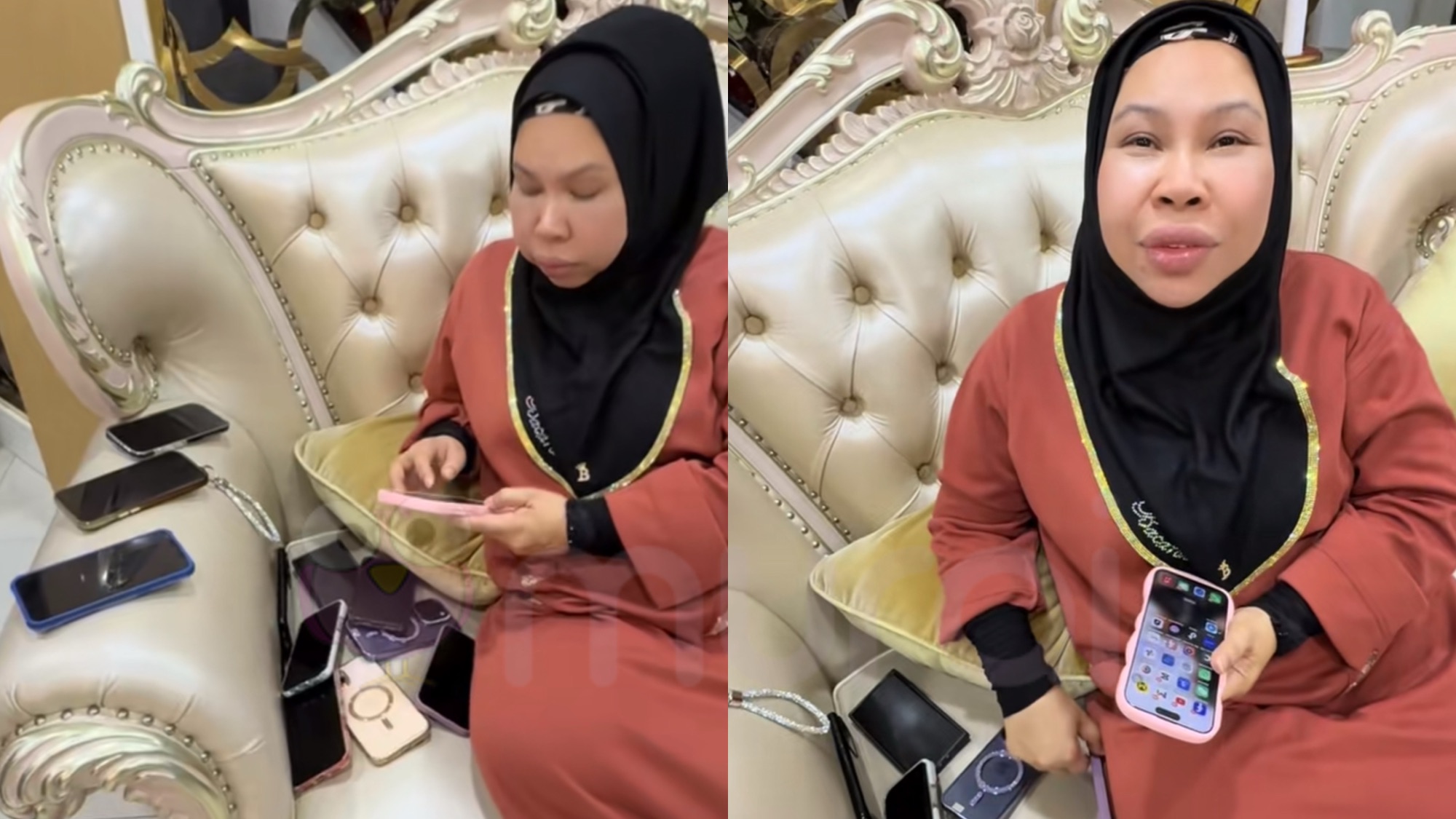 [VIDEO] Cik B Kongsi Gelagat Datuk Seri Vida Dengan Berbelas ‘Smartphone’-“Mama Ni Scammer Ke?..”