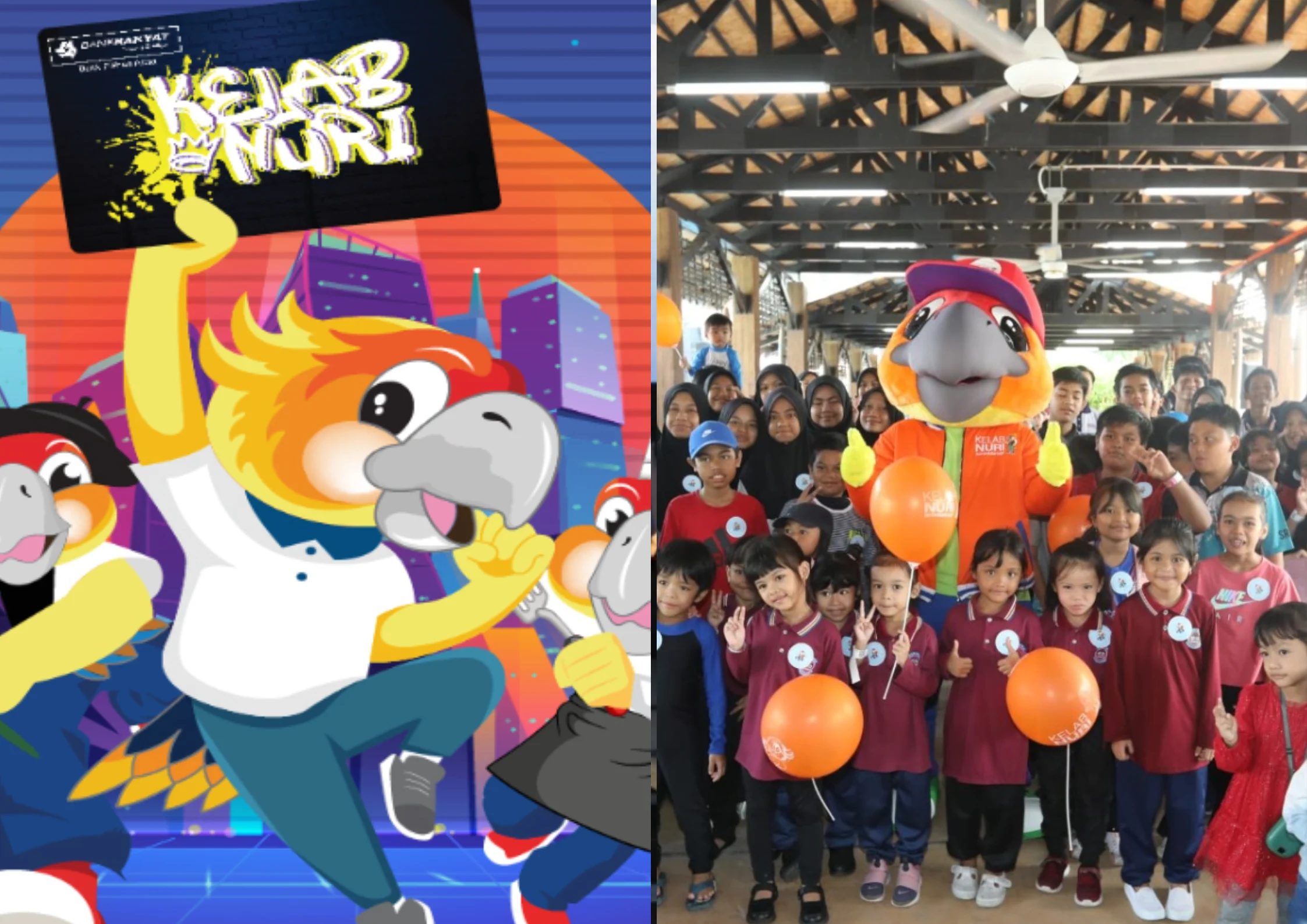 Akaun Simpanan-i Nuri Kids Untuk Bawah 12 Tahun, Maskot Nuri Ceriakan Hari Pertama Sekolah