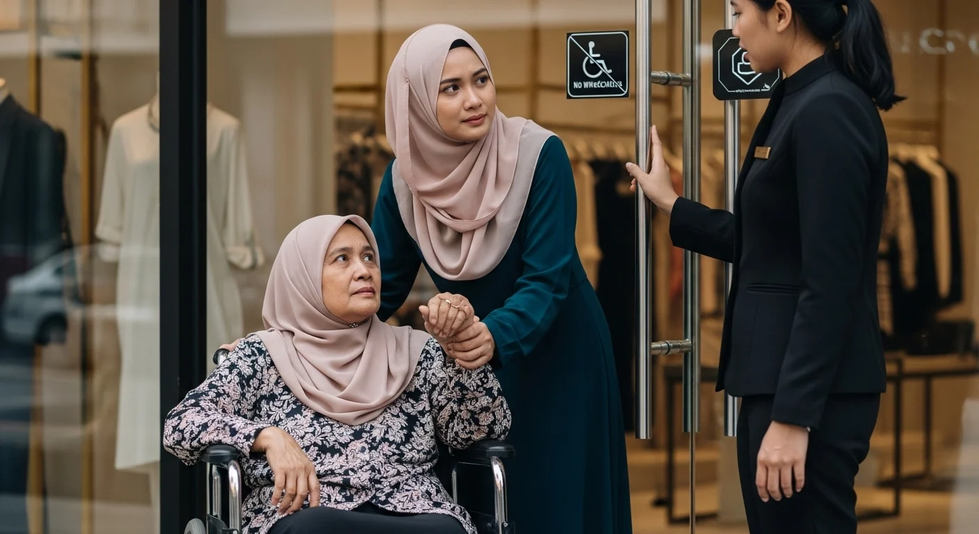 Didakwa Halang Pengguna Kerusi Roda Masuk Premis, Tindakan Butik Undang Perdebatan