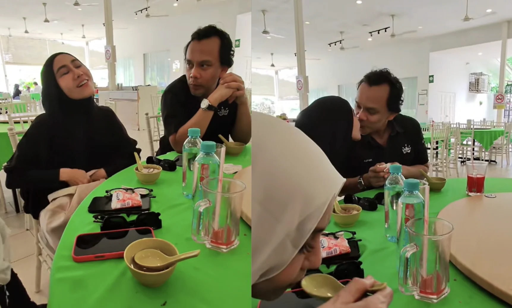 [VIDEO] Gelagat ‘Random’ Ella Kucup Bibir Suami Buat Ramai Senyum Sendiri