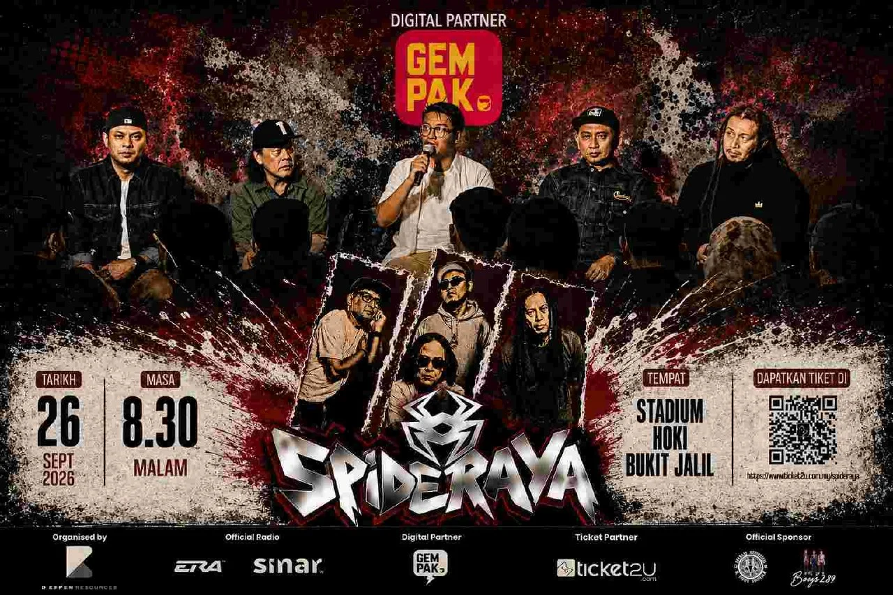 Spider Bakal Gegarkan Stadium Hoki Bukit Jalil Menerusi Konsert SpiderRaya September Ini