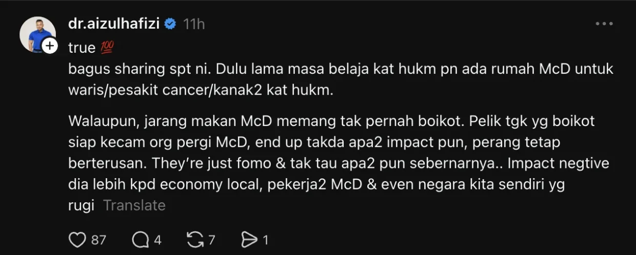 Pesakit Kanser & Doktor Buka Mata Masyarakat Tentang McDonald's Di Malaysia