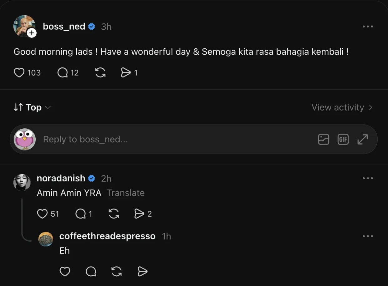 Nora Danish Amin Doa Bos Ned