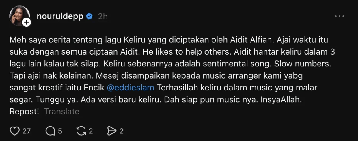 Nourul Depp Jawab Kekeliruan Kemenangan ‘Keliru’ Di AJL-17